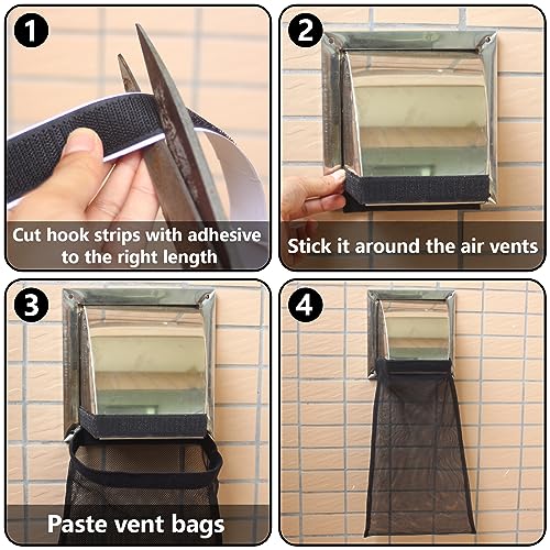 Image of 2 Pcs Dryer Lint Catcher, Dryer Vent Lint Trap, Dust Bag Lint Bag Outdoor Dryer Vent, Lint Catcher for Dryer Vent Outside