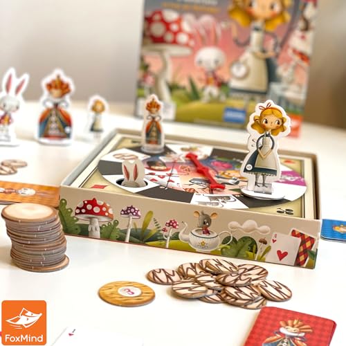Juego de Mesa FoxMind: Las Aventuras de Alicia en el País de las Maravillas - Granna, Carrera para Convertirse en el Campeón de la Merienda, Familiar, Edades 6+, 2-4 Jugadores miniatura 6