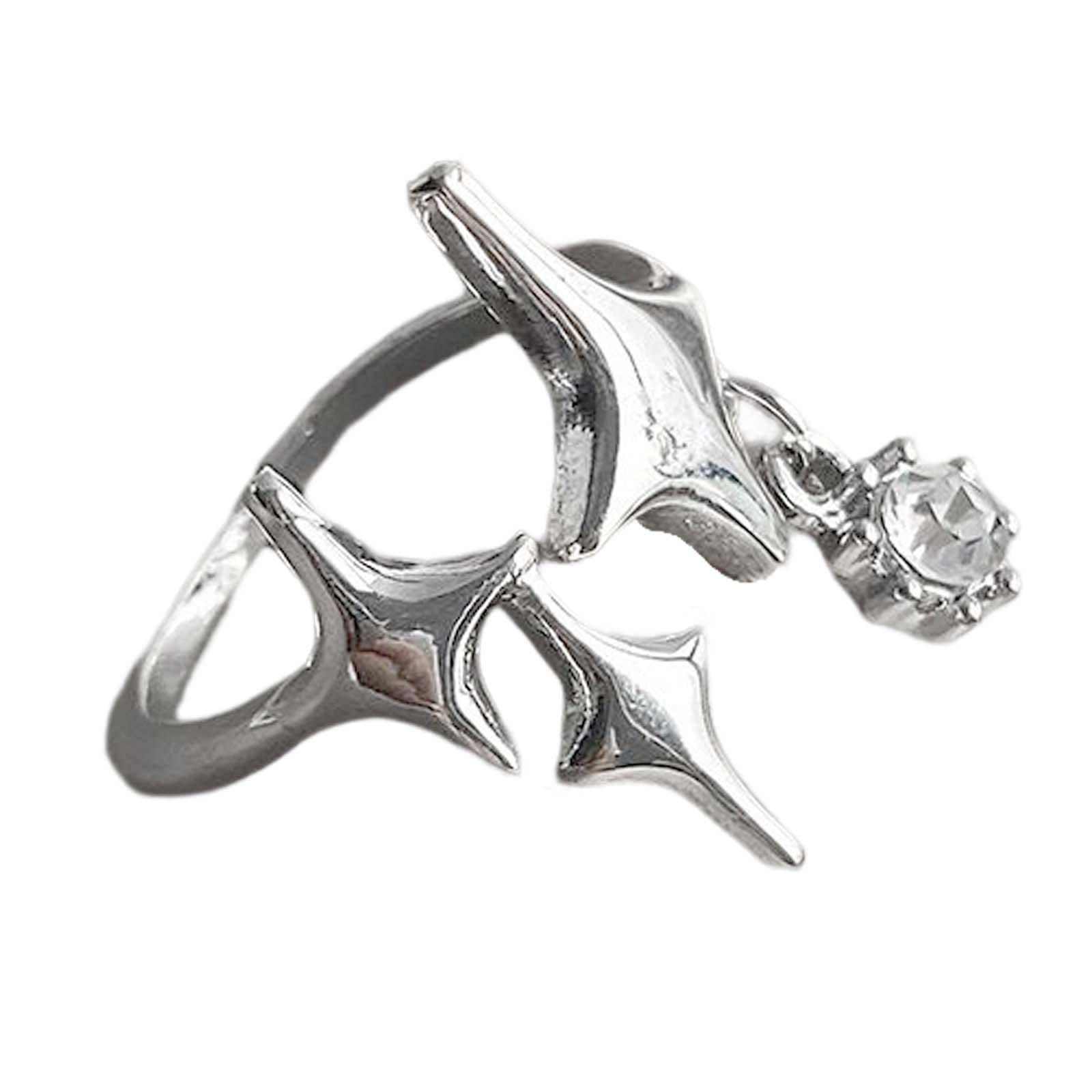 Chic Opening Shaped Ring Copper Hip Hop Novelty for Photography Fashion Show Style C | Rings