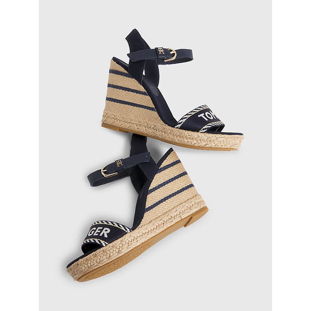 Tommy Hilfiger Espadrillas Wedge Donna Seasonal Webbing Wedge Tacco a Zeppa