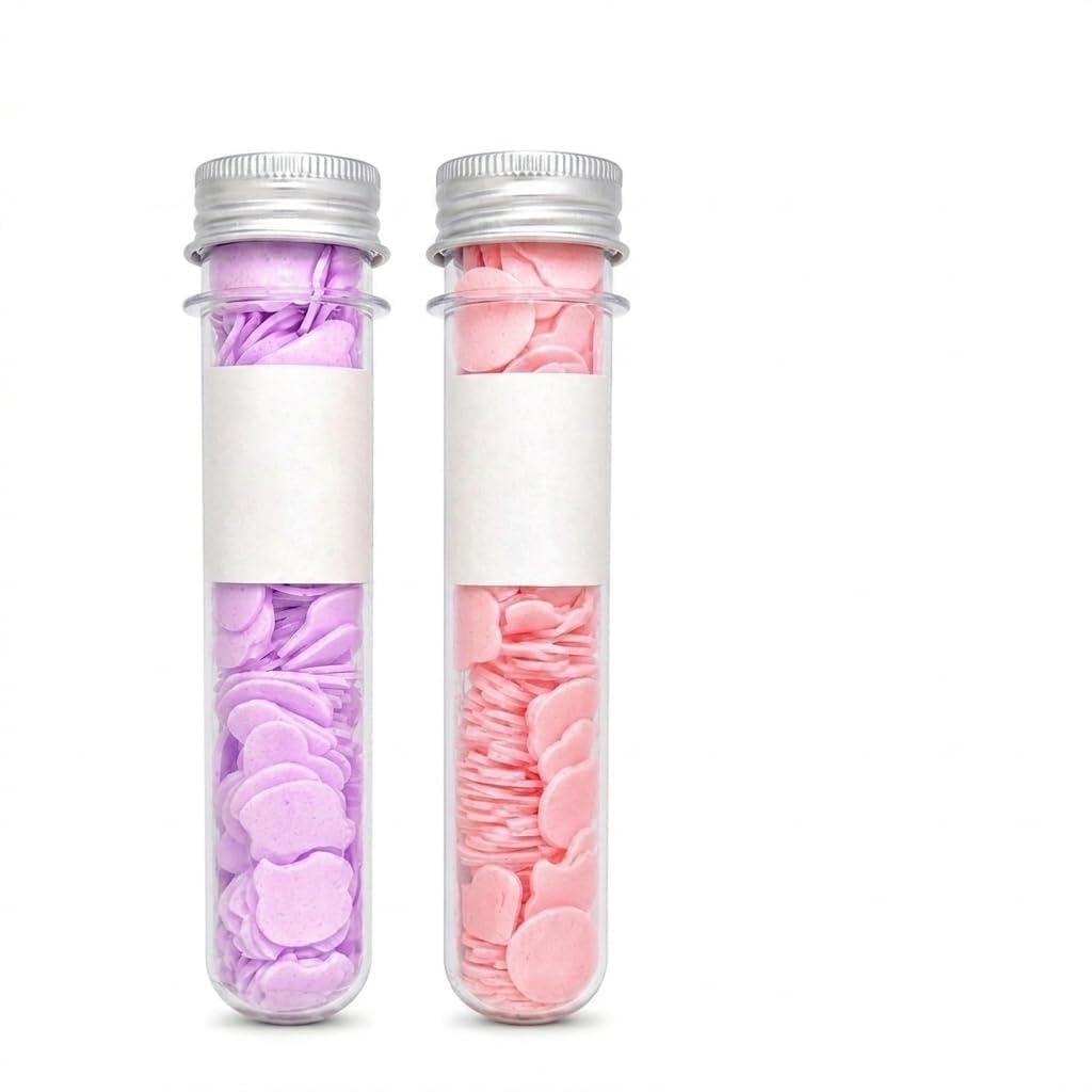 portable flower shape paper soap tube pack of 2, mini scented soap sheets for travel, camping, office, outdoor use & everyday hand cleaning