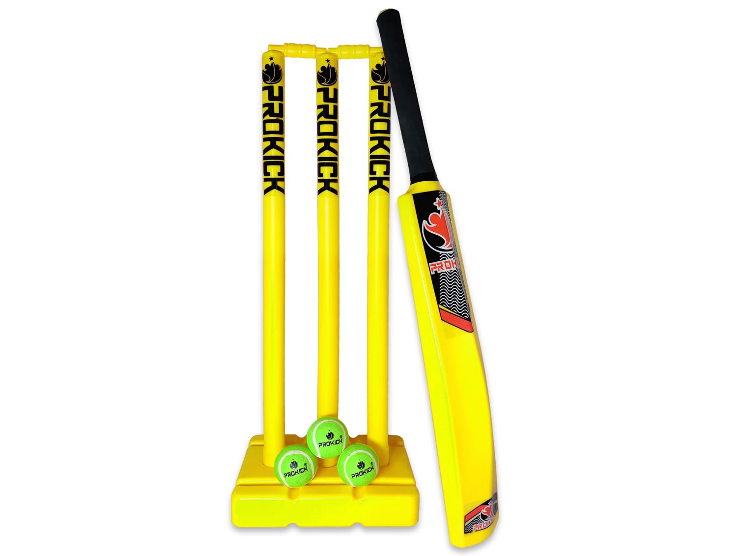 Prokick Plastic Complete Cricket Kit for All Age Groups - Kids/Boys/Girls/Adults, Size 5 (Ideal for Age Between 10 to 12 Yrs)
