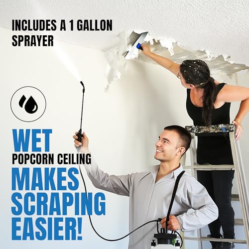 Popcorn Ceiling Scraper Kit with Sprayer