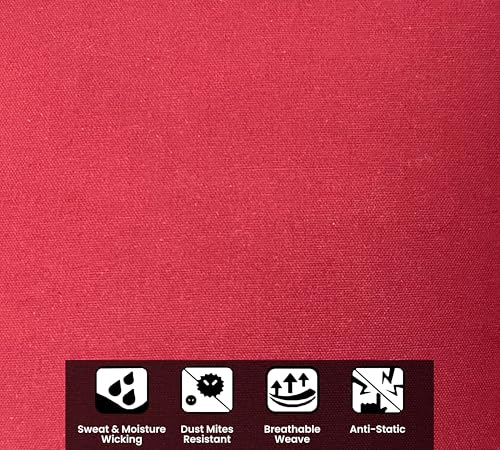 Image of SAJAVAT HOME 100% Cotton Cushion Cover | Decorative Cushion Cover for Sofa, Bed, Chair | 16X16 Inches / 45x45 cm | All-Season Soft Pillowcase | Pack of 1 (Arizona Red)