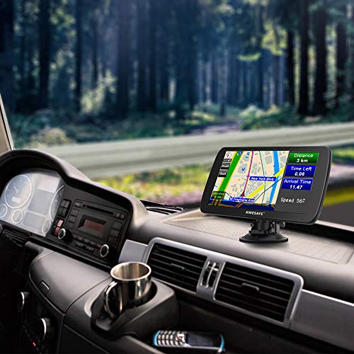 GPS Voiture 9 Pouces avec Bluetooth 2025 – Navigation Europe, Mises à Jour Gratuites, Alerte de Vitesse, Guidage Vocal, Compatible Camion & Camping-Car – vue 3