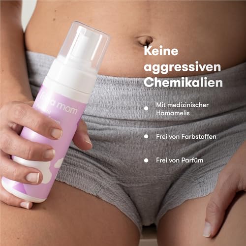 Frida Mom Wochenbett Intimpflegeschaum mit Hamamelis | Kühlend & beruhigend für Vulva bis Po | Reduziert Schwellungen nach der Geburt | Ohne Duftstoffe | Schritt 5 im Erholungsprogramm