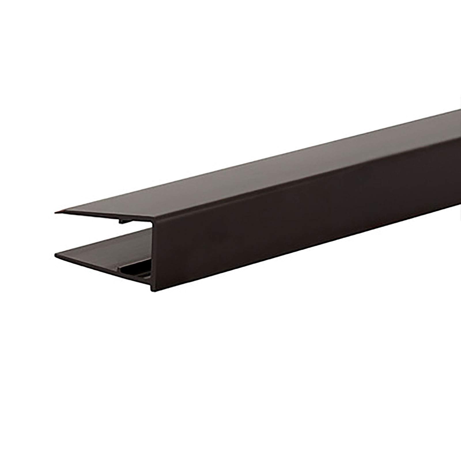10mm SNAPA Polycarbonate End Closure Roof Sheet U-Profile Drip End Trim - 2.1m, Chocolate Brown