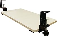 Vista 9 de Y&J Estante extensor de escritorio, plataforma ergonómica ajustable para teclado, cajón deslizante para teclado, instalación sin perforaciones, 19.7