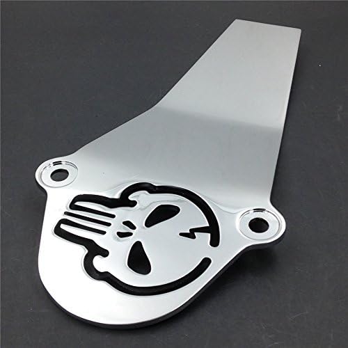 XKMT-Chromed skull Aluminum Drive Shaft Cover Compatible With V-Star 650 1100 Classic [B00YWCDYIW]