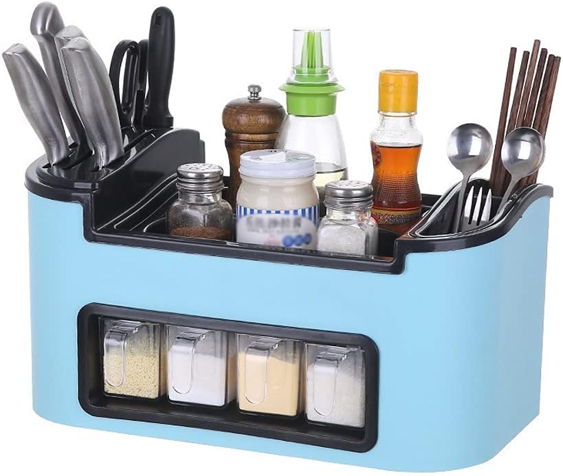New Kitchen Storage Racks Household Seasoning Box Knives Seasoning Bottle Storage Organizing Rack Desktop Storage Rack