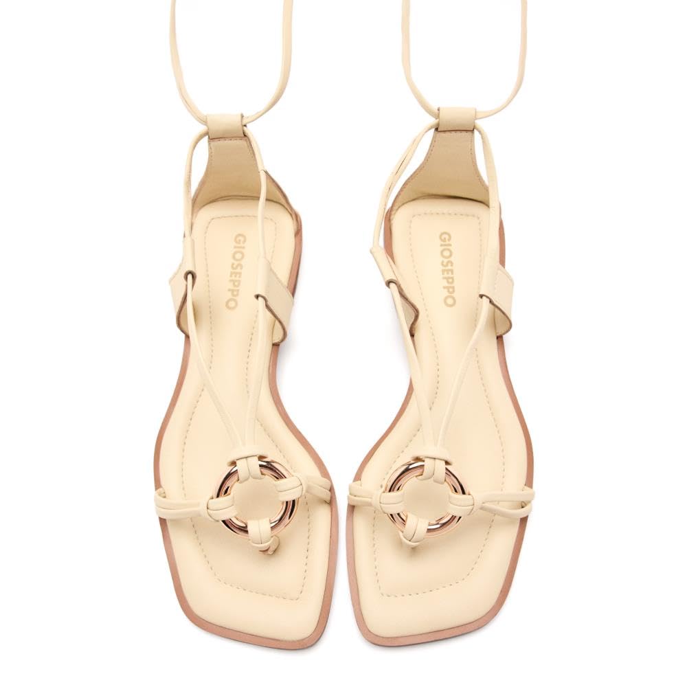 GIOSEPPO SPRAGUE, Women's Flat Sandals, Off-White, 38 EU, ivory white, 6 UK