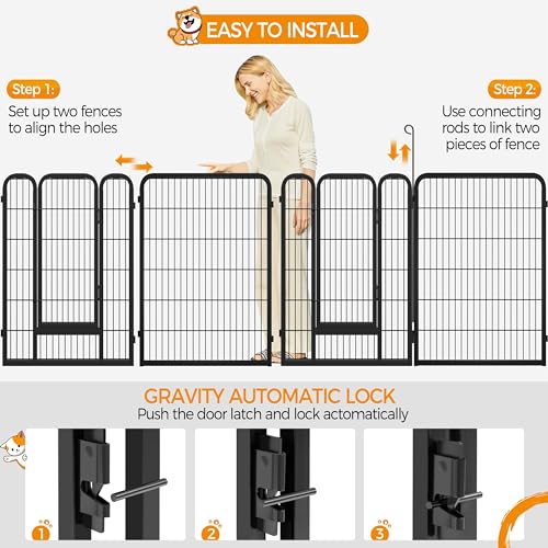 image for Yaheetech Dog Playpen Outdoor, 16 Panel Dog Fence 47