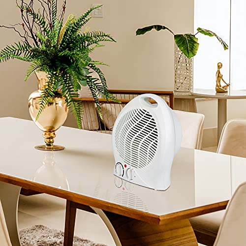 elektrische ventilatorkachel 2000W warmtestraler 2x verwarmingsstanden (1000/2000W) | 1x koudestraler | automatische uitschakeling bij kantelen | oververhittingsbeveiliging | snelverwarmer - WIT - Afbeelding 3