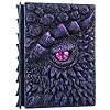 Diario 3D en relieve de ojo de dragón en relieve, cuaderno grabado de resina, cuaderno Dnd para los amantes de los dragones, papel en blanco, bloc de notas de viaje de tapa dura para escribir