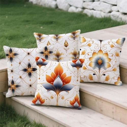 Housse de coussin d'extérieur aspect lin de qualité supérieure - 4