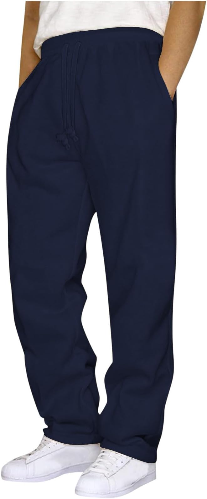 Men's Joggers Sale Clearance,2 Pack Tracksuit Bottoms Causal Jogging Sweatpants Loose Pull On Trousers with Pockets Elastic Waist Wide Leg Yoga Gym Pants Lounge Wear Pants for Men Tracksuits Pants