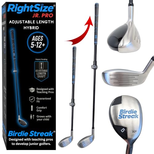 Adjustable Junior Hybrid Golf Club for Kids, Right Hand, Ages 5-12