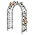 Teabelle Metal Garden Arbor Trellis, Black Arch for Climbing Plants, Wedding Outdoor Arch for Ceremony, Flowers and Plants Support Structure Stand for Lawn Patio Backyard Decoration
