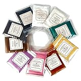 フローレスレジンピグメント 大容量100g エポキシ樹脂用マイカパウダー 各種DIY用パール顔料 カラー着色剤 (10g×10色 バラエティパック2)