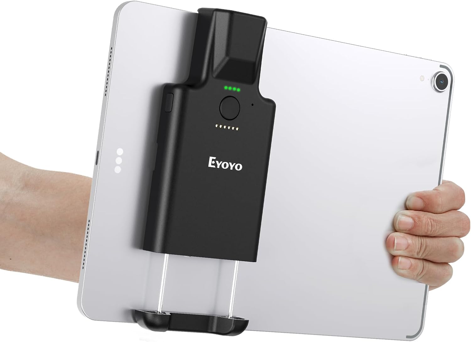 Eyoyo 1D 2D QR Portable Bluetooth Barcode Scanner with 3000mAh Battery, Compatible with iPad, Tablet, iPhone, Android Phone, Wireless UPC Bar Code Reader for Library Book Warehouse Inventory