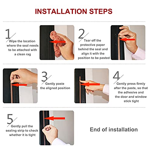 Senkei Silicone Rubber Weather Stripping For Doors And Windows, 2/25"H X 3/8”W 19.7'L, Longer Service Life Porous Sealing Strip, Strong Self Adhesive, Waterproof, Soundproofing, Brown #TOP5