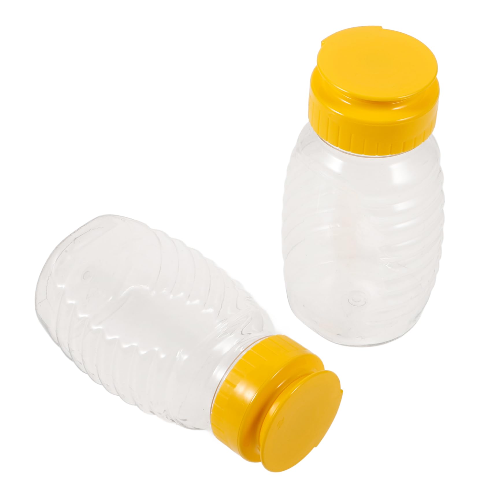 VICASKY 2Pcs Reusable Squeeze Bottles for Honey and Condiments Dispenser for Sauces Dressings and Oils Kitchen Accessory for Home and Restaurant Use