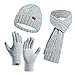 Winter Scarf Hat Gloves Solid Color Accessory Set Machine Washable Accessories Urban Fashion Seasonal Transition Comfort Fit