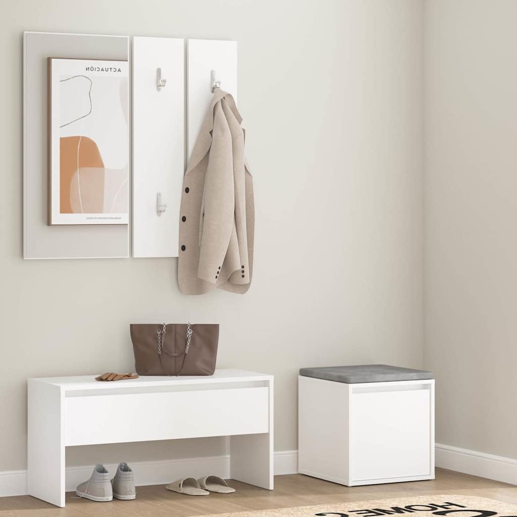 Ensemble de garde-robe 80 x 30,5 x 40 cm avec tiroir en bois blanc