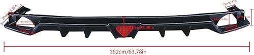 Miniatura 6 de NINTE Difusor trasero para Honda Civic Sedan 2022 2023 11 generación, color negro brillante
