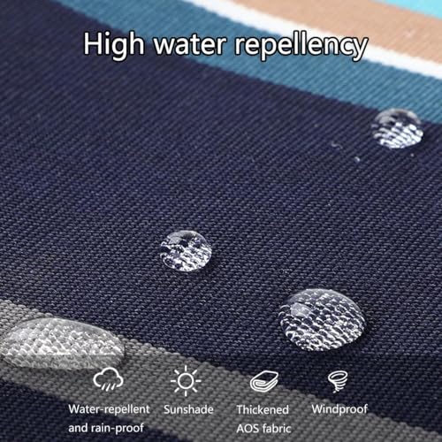 Toldo retráctil tela a rayas de repuesto textil con alta densidad para protección solar de patio 5