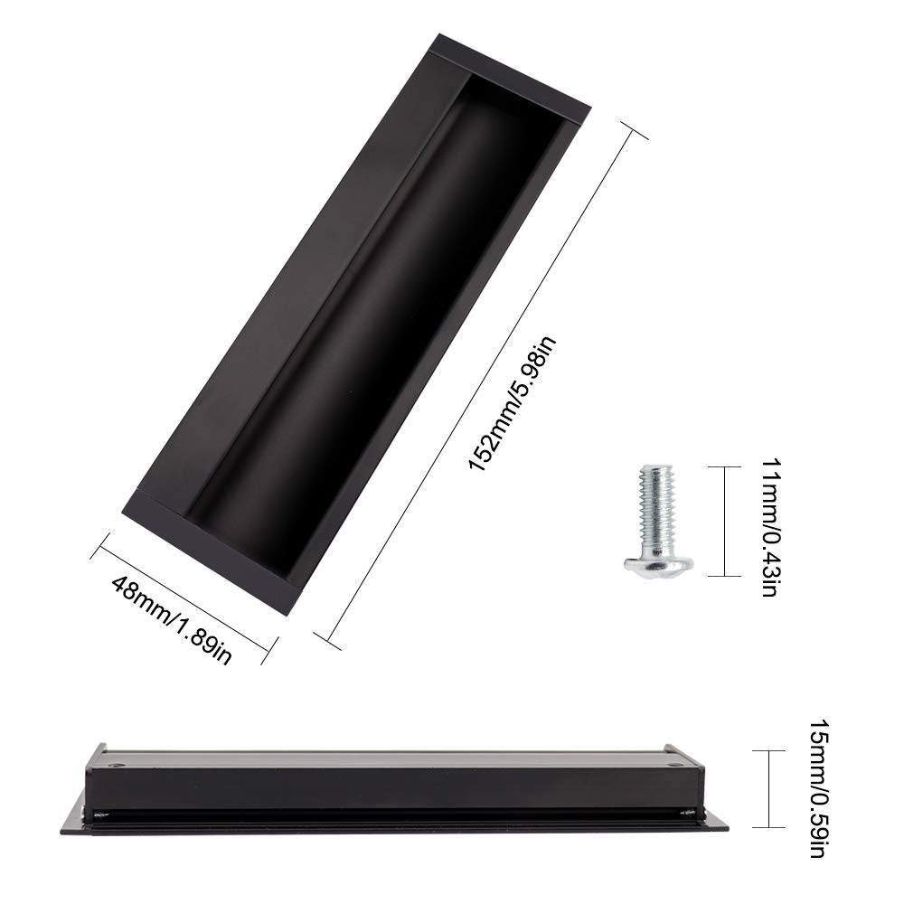 Maniglie Da Incasso Invisibili 2 Pezzi - Per Porte, Armadi E Cassetti 152x48 Mm - Foto 7