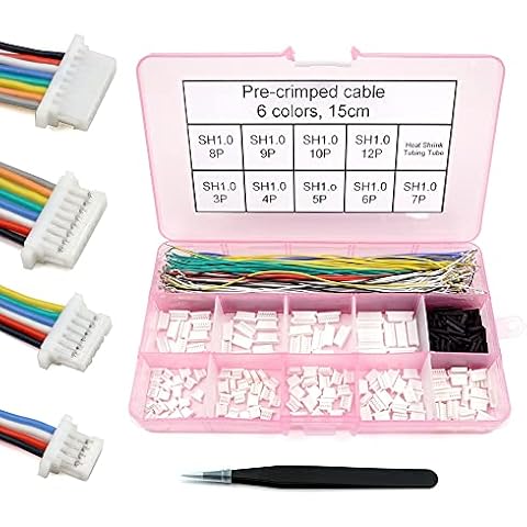 Pre-Crimped Cables and SH1.0 Connectors for SPRacingF3 OMNIBUS F4 Pro F7 Racing drone Silicone 15cm Wire Cover