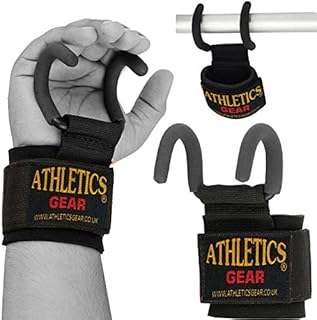 Heavy Duty PRO Weight Lifting Hooks Straps (Pair) - Weightlifting Gloves for Power Lifting Deadlifts Wrist Wrap Support Workout