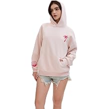 Cute Pink Hoodie Kids Girls Aesthetic Preppy Hibiscus Flower Puff Hoodies Kawaii Hawaii Palm Beach Graphic Pullover