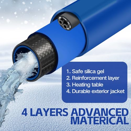 Bipeoo 25Ft Heated Water Hose For Rv,-45 ℉ Antifreeze Drinking Garden Water Hose With Energy Saving Thermostat,1/2 Inch Inner Diameter Rv Accessories-Lead And Bpa Free thumb #4