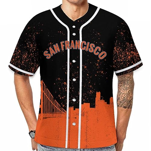 JH3DBF Baseball City Jerseys Sports Fans Shirts Clothing for Fans Men Gifts Printing L Black