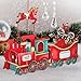 Christmas Train Set,Festive Christmas Tree Train-Deliver Holiday Cheer in Style.Whimsical Santa Gift Box Holder for Candy & Ornaments,Perfect Holiday Decor for Family Celebration