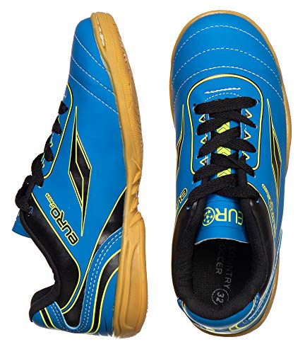 Chuteira Infantil Futsal 4203I - AS032 Cor:Azul-Verde;Tamanho:28