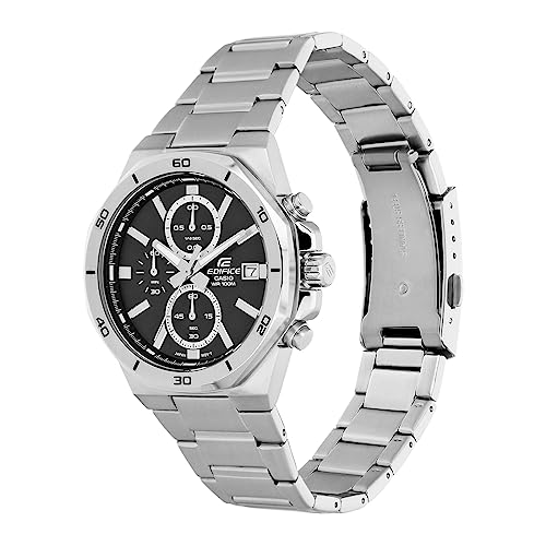 Casio Edifice EFV-640D-1AVUDF Black Analog Dial Silver Stainless Steel Band Men's Watch Chronograph 100M Water Resistant ED583 - Image 6