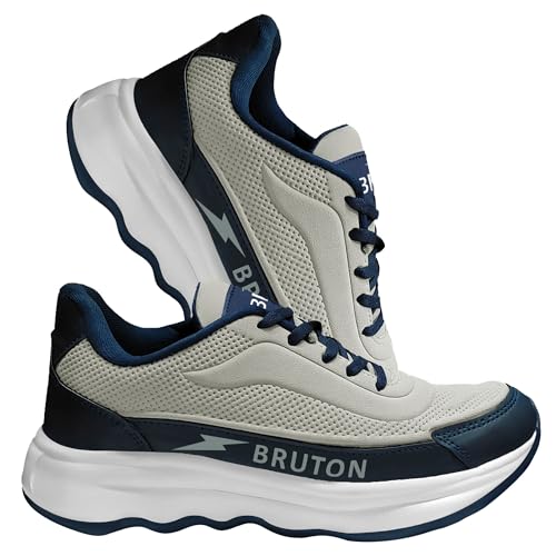 Image of BRUTON Vortex-625 Men's Running Shoes | Lightweight Sports Shoes for Men | Comfortable Walking Jogging Gym Shoes | Lace-Up Training Footwear