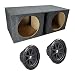 ASC Package Dual 12" Kicker Sub Box Vented Port Subwoofer Enclosure C12 Comp 600 Watts Peak