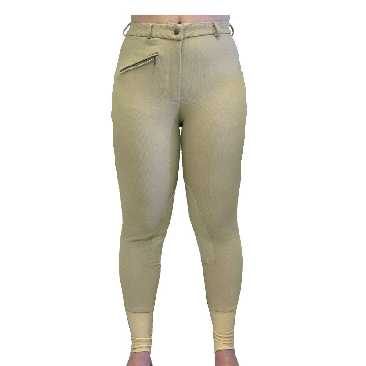 Equine Athletics Ladies Ribb KP Breech, White, 28 Regular