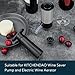 KITCHENDAO Wine Saver Vacuum Stoppers for Wine Bottles,Keep Wine Fresh for Up to a Week with Airtight Seal,Suitable for KITCHENDAO Wine Saver Pump,Set of 4 (Black)