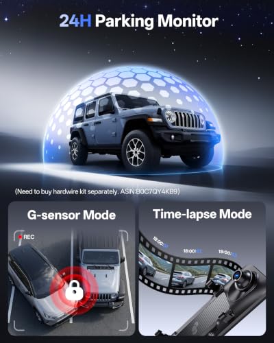 Image of Pelsee S12 Native 4K + 2.5K Mirror Dash Cam, 64GB Card Included, GPS | 8MP Starlit Color Night Vision, Rear View Mirror Camera w / WiFi 6, 12 inch Touch Screen, Backup Assist for Cars Trucks Vans RVs