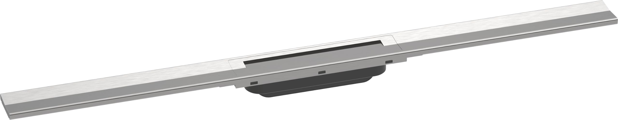 hansgrohe RainDrain Flex - Caniveau de douche linéaire 900 mm, Siphon de sol découpable pour montage libre, Acier inoxydable brossé, 56045800