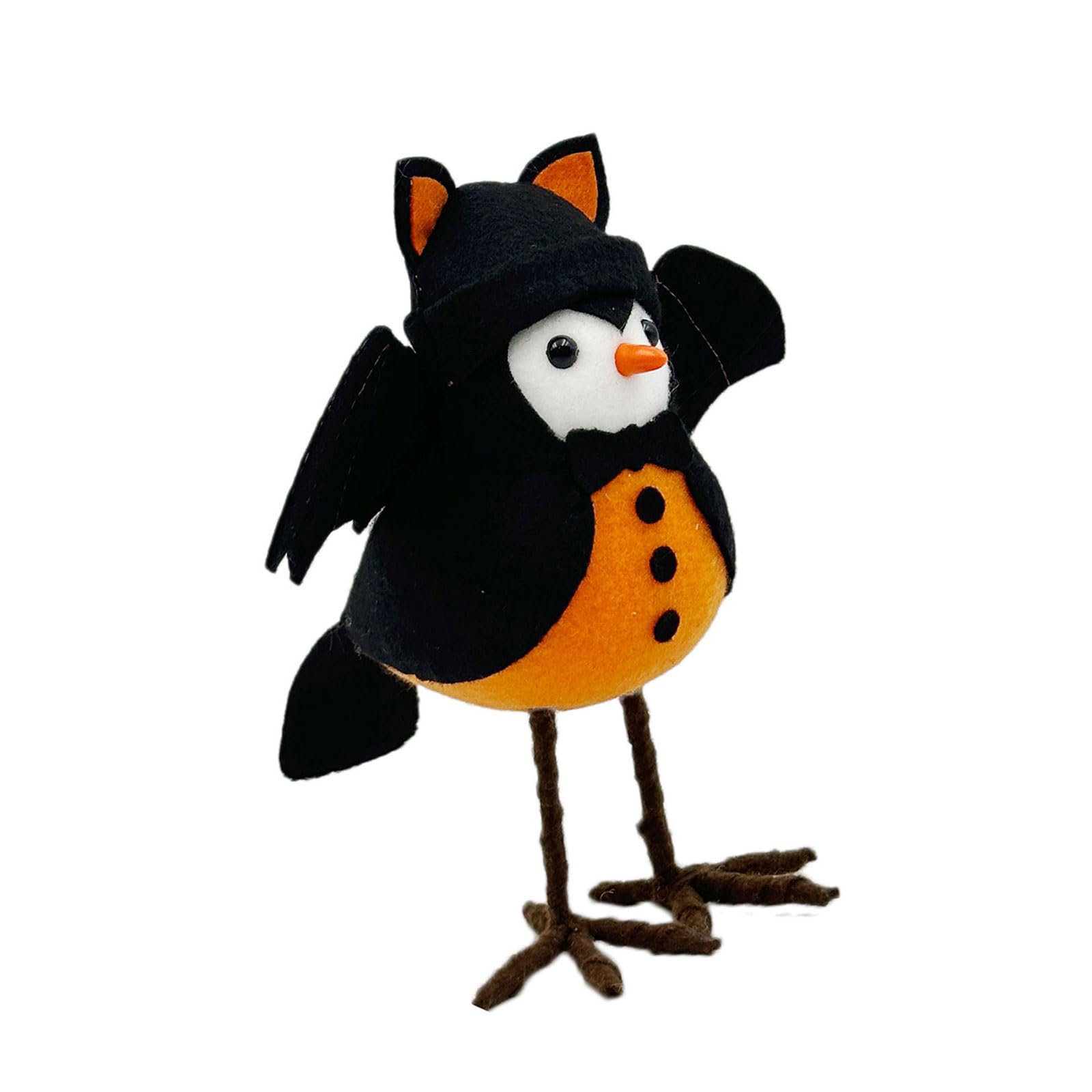 Sisyeuo Halloween Bat Bird Decorative Halloween Bird Animal Statue Figurines Standing Photography Props Decoration Outdoor Decor Figurine