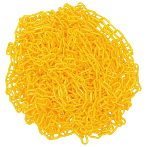 Chaîne de sécurité jaune en plastique de 20 mètres pour délimitation