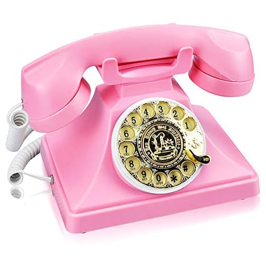 Retro Rotary Dial Corded Landline Phone, IRISVO Old Fashioned Rotary Phone Vintage Rotary Telephone with Speaker and Redial Function for Home and Office