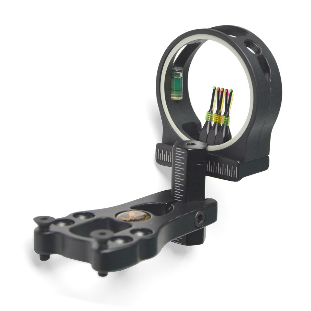 Bogenschießen Compoundbogen Zubehör Set 5 Pin Bogenvisier Pfeilauflage Bogenstabilisator Peep Sight Bogenschlinge für Compoundbogen Outdoor Jagdtraining