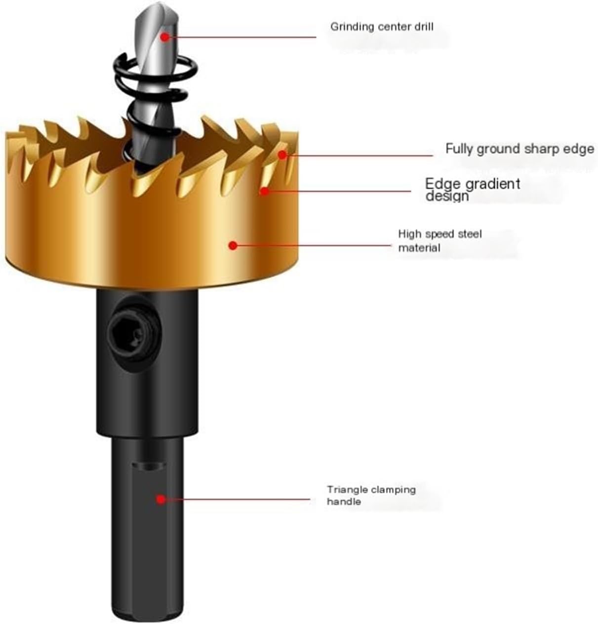Metal stainless steel special titanium-plated high-speed steel hole opener drill bit iron sheet round aluminum alloy opening expansion and drilling (Size : 17mm)